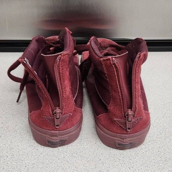 Maroon Zip Vans Sk8hi - Picture 4 of 9